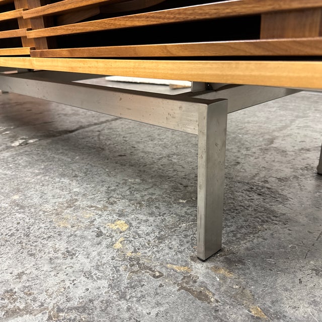 Room & Board Coles Media Center, Walnut + Steel Base For Sale - Image 12 of 12