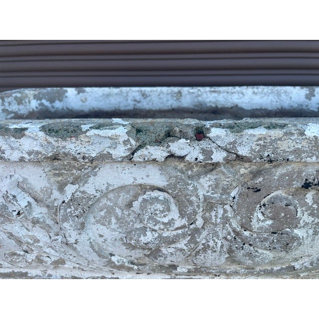 Sculpture Materials Pair of 1910 Asheville Estate Cast Concrete Rectangular Planters / Troughs For Sale - Image 7 of 11