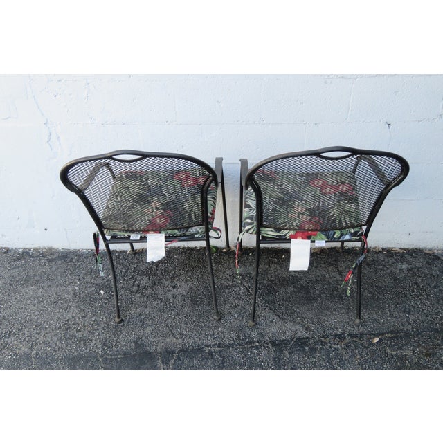 Mid century modern outdoor metal chairs a pair 4930 chairish