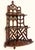 Elevate an empty corner with this stunning vintage Chinoiserie-style corner wall shelf. Crafted from rich, dark mahogany...