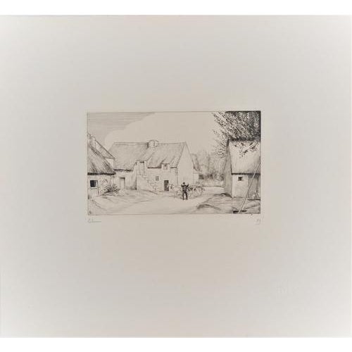 Jean-Emile Laboureur, The Blacksmith's House, Original Signed Etching For Sale - Image 6 of 9