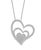 3.6 Ct Diamond 3 Heart Pendant or Necklace 18 K White Gold With 14 K Gold Chain For Sale In New York - Image 6 of 8