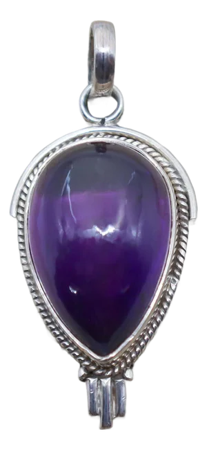 Vintage Amethyst & Sterling Silver Chime Pendant