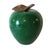Figurative Vintage Green Marble Apple Paperweight With Brass Stem For Sale - Image 3 of 10
