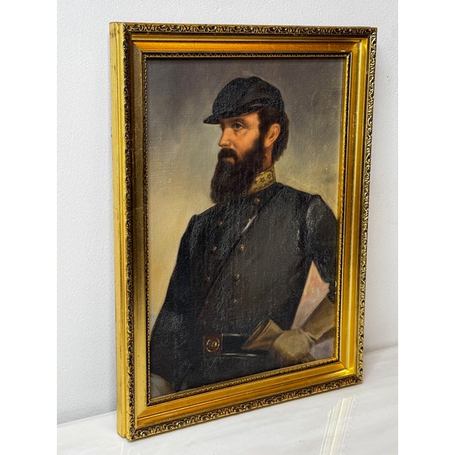 Thomas “Stonewall” Jackson Historical Oil Portrait, C1954 – After John Adams Elder For Sale - Image 6 of 18