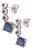 Natural Sapphire Dangle Earrings 14k Gold 1.32 TCW Certified For Sale