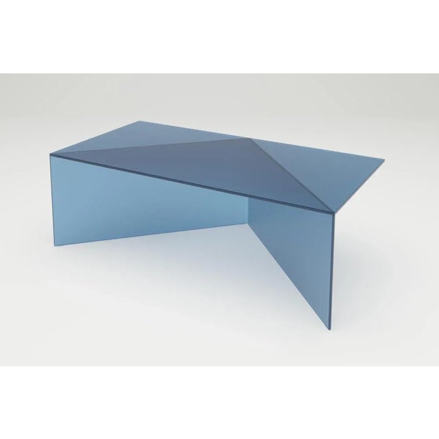 Not Yet Made - Made To Order White Satin Glass Poly Square Coffe Table by Sebastian Scherer For Sale - Image 5 of 7