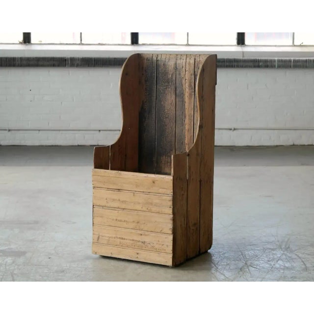 Super charming crate chair probably made sometime in the 1960s based on wear and patina. Unknown maker but clearly...