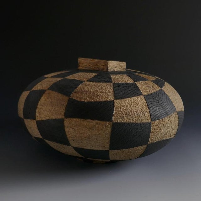 Mr Vénérable Is Dressed Vases in Oak Wood by Yann Marot, Set of 3 For Sale - Image 12 of 14