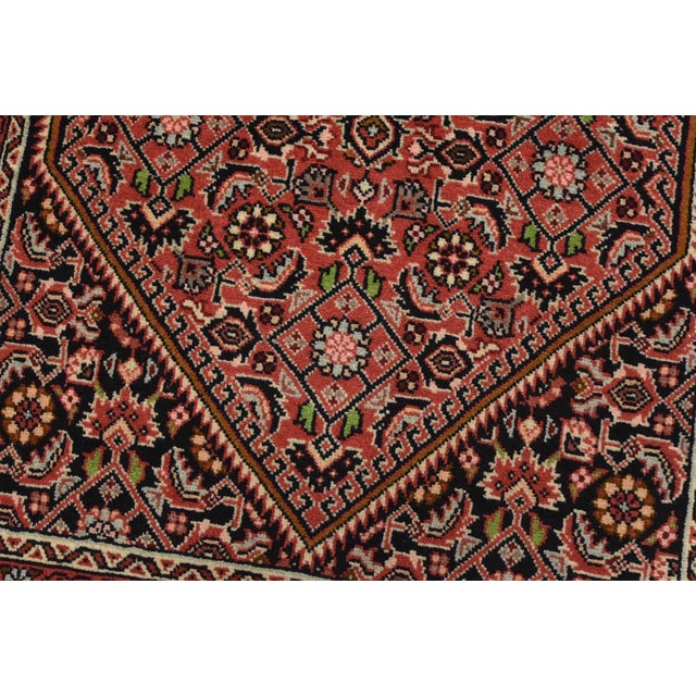 Fine Bidjar Rug 2’10” X 4’8” Red Wool Vintage Traditional Hand-Knotted Carpet For Sale - Image 4 of 12