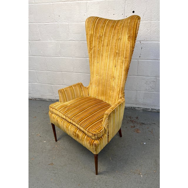 Mid 20th Century Pair of Mid 20th Century Luxurious High-Backed Chairs For Sale - Image 5 of 12