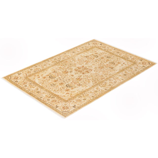 Ivory Mogul, One-of-a-Kind Hand-Knotted Area Rug - Ivory, 6' 0" x 8' 9" For Sale - Image 8 of 8