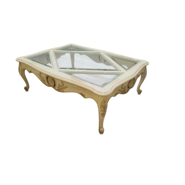 French Country 1990s Ethan Allen Coffee Table Legacy French Country Louis XV Style For Sale - Image 3 of 10