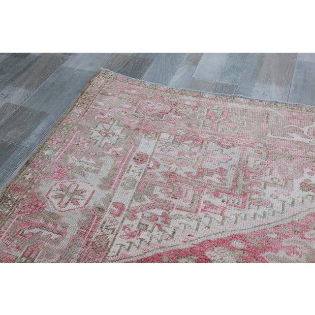 Rose 1940s Handmade Tribal Rug For Sale - Image 8 of 13