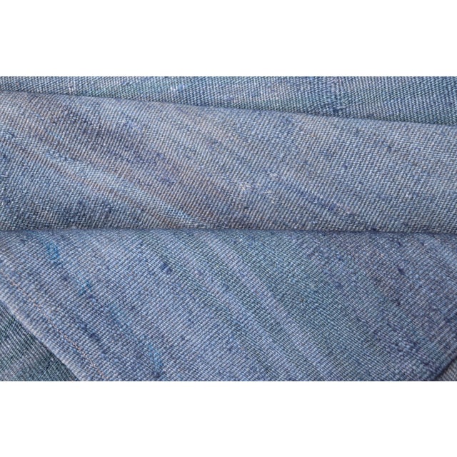 Vintage Turkish Kilim Runner With Soft Blue and Gray Hues 2'4 X 8'0 For Sale - Image 9 of 10