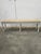 : Tailor's table, used for cutting fabrics for dressmaking, made of beech wood, 1970s. Dimensions: 93cm high, 303cm long,...