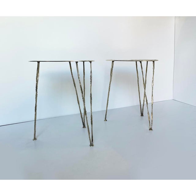 Vintage Brass Side Table, 1970s For Sale - Image 3 of 14