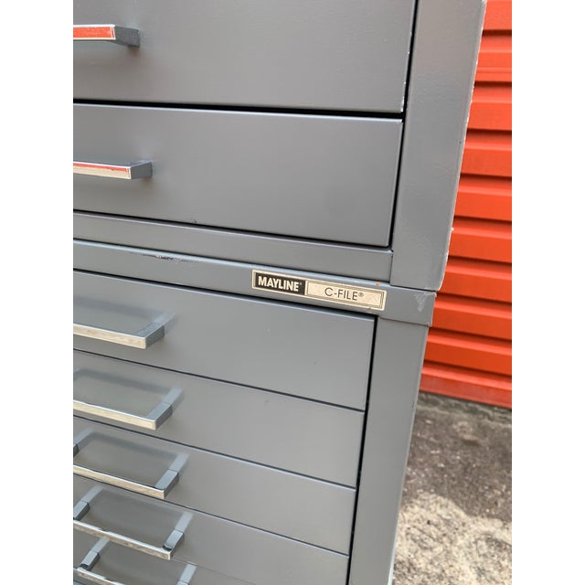 Mayline 5 Drawer Map Blueprint Filing Cabinets A Pair Chairish