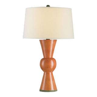 Currey & Company Upbeat Orange Table Lamp For Sale