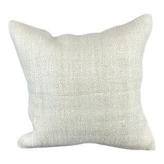 20 x 20 Hemp Pillow Turkish Cushion Natural Grayish White Pillow Cushion Cover For Sale
