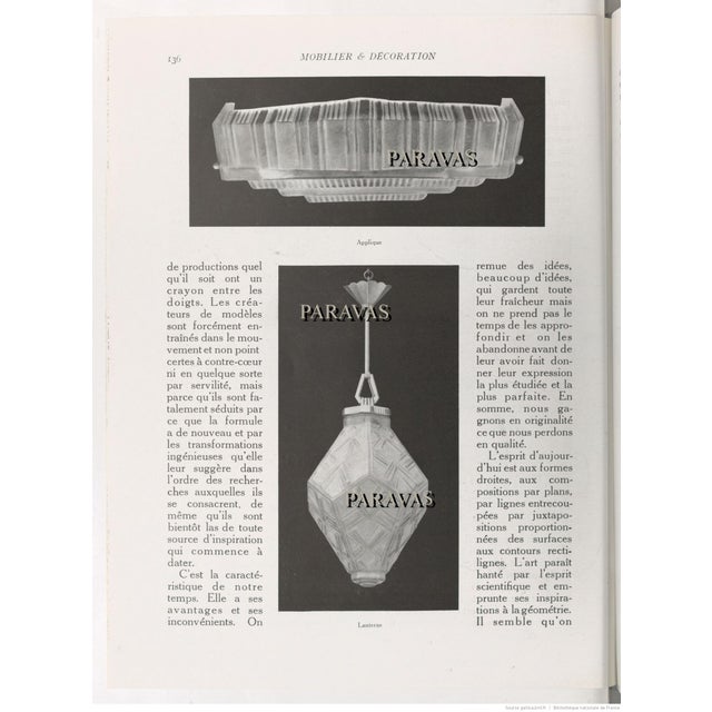 Genet Et Michon French Art Deco Ribbed Glass Stepped Wall Sconces 1930s - A Pair For Sale - Image 13 of 13