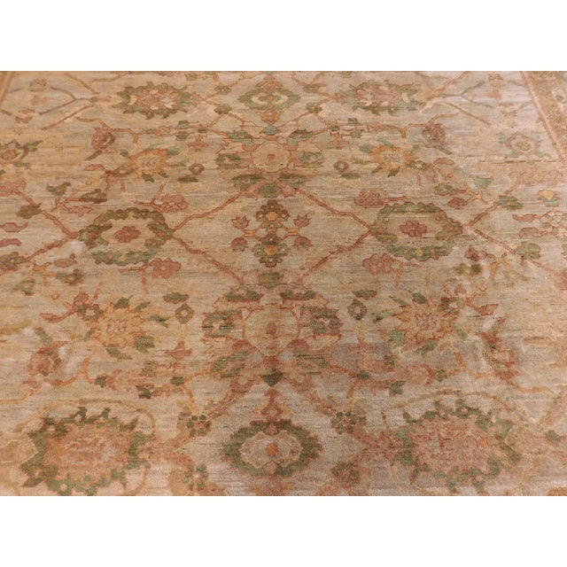 Vintage Hand Knotted Pakistan Royal Chobi Wool Pile Rug. 10'x 13' For Sale - Image 13 of 18