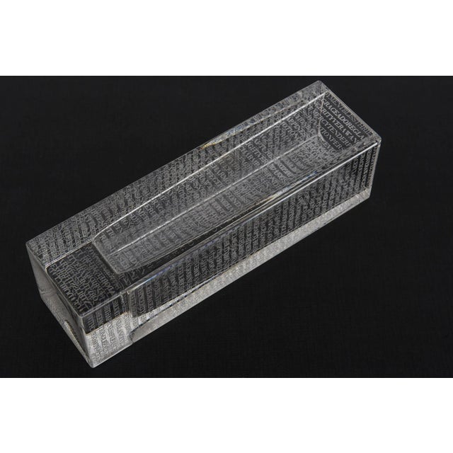 Wedgwood Modern Glass Spiritual Cascading Words Vase For Sale - Image 10 of 12