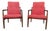 Pair of Vintage Mid-Century Modern Walnut Armchairs Manor of Jens Risom For Sale