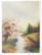Vintage Creekside Landscape Painting With Pink Flowering Tree For Sale In Seattle - Image 6 of 7