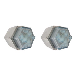 Mid 20th Century Hexagonal Modular Sconces by Poliarte - a Pair For Sale