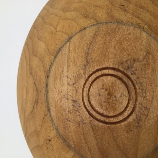 Brown Oblong Signed Lloyd Big Leaf Maple Serving Bowl For Sale - Image 8 of 13