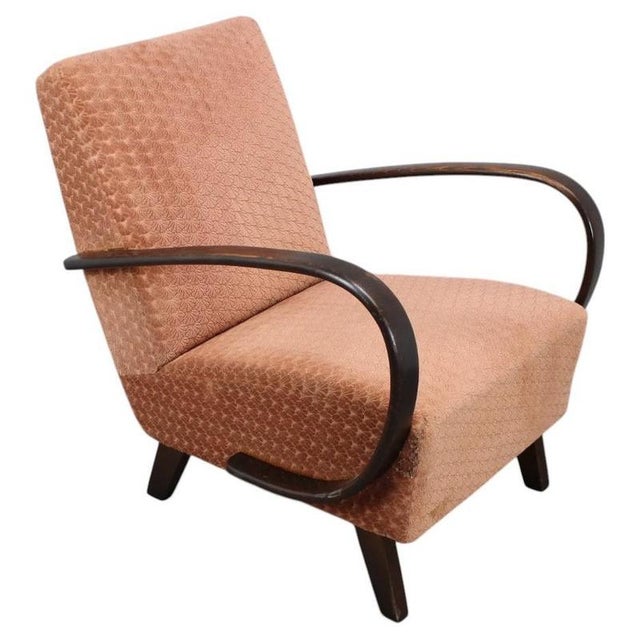 Vintage Armchair by Jindřich Halabala, Czechoslovakia, 1950s For Sale - Image 12 of 12