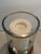 Transitional Gorgeous Retired Arteriors Home Milena Glass Hurricane With Wood Base & Polished Stainless Accents For Sale - Image 3 of 10