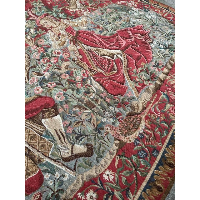 Vintage French Aubusson Jaquar Woven Tapestry, 1970s For Sale - Image 4 of 15