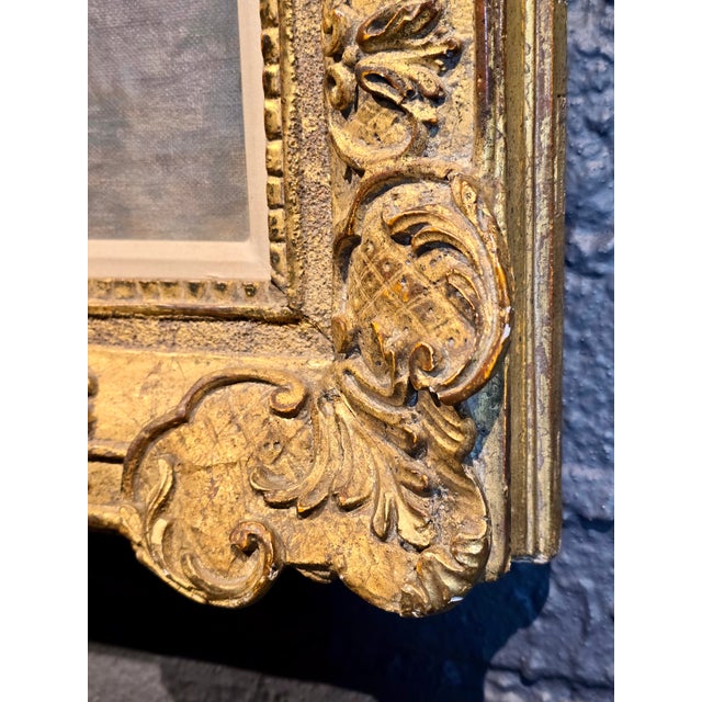 Textile Lucien René Mignon -Costal French Town Scene -1920s Oil Painting For Sale - Image 7 of 9