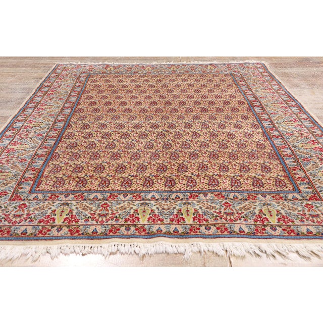 Antique Persian Kerman Rug, 04'11 X 07'08 For Sale - Image 9 of 10
