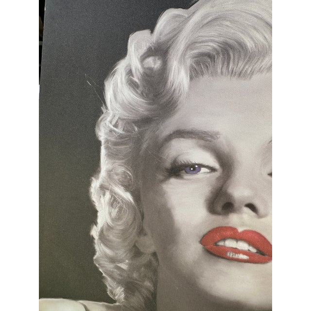 1990s Black and White Marilyn Monroe Print on Canvas Reproduction For Sale In Atlanta - Image 6 of 8