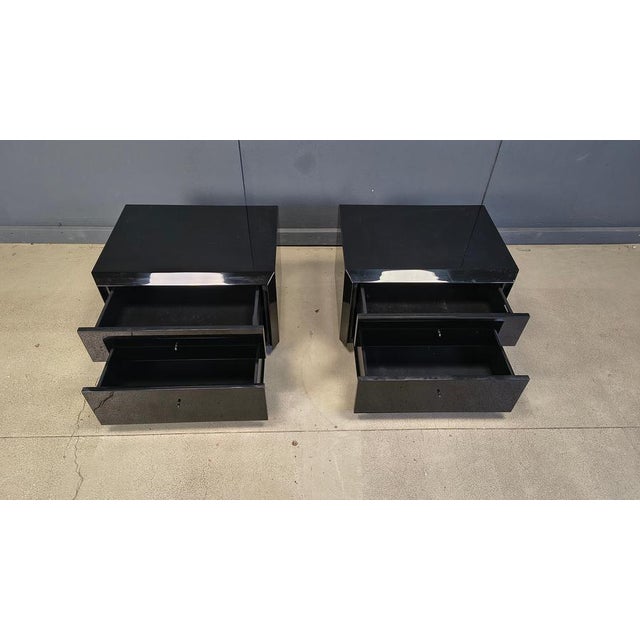 Wood Bedside Cabinets by Interluke, 1970s, Set of 2 For Sale - Image 7 of 11