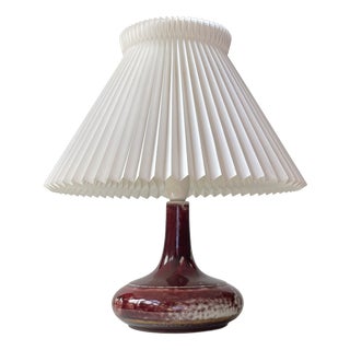 Mid-Century Oxblood Red Stoneware Table Lamp from Desiree & Le Klint, 1960s For Sale