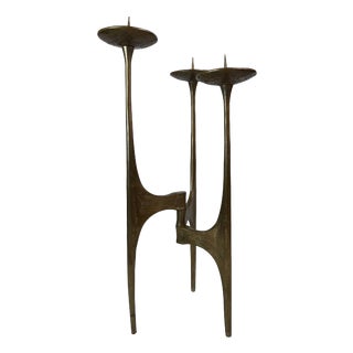 Brutalist Floor Candleholder by Michael Harjes, Germany, 1960 For Sale