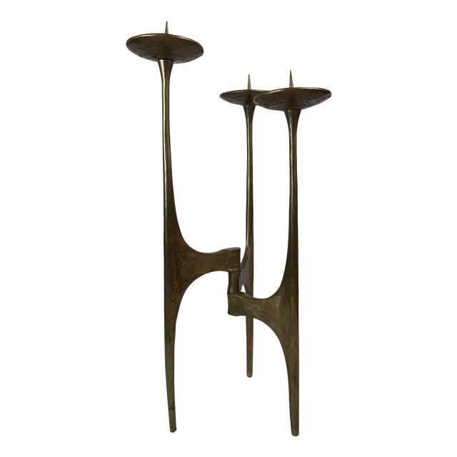 Brutalist Floor Candleholder by Michael Harjes, Germany, 1960 For Sale