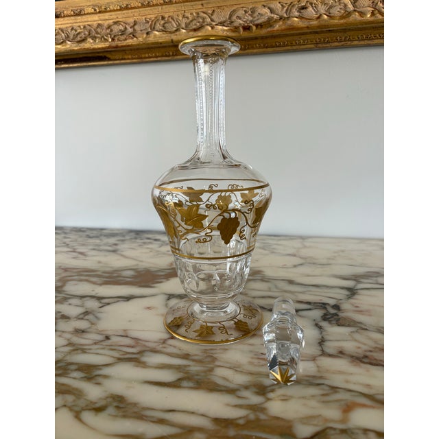 Val Saint-Lambert Vintage Val Saint Lambert Pampre D’Or Crystal Decanter For Sale - Image 4 of 10