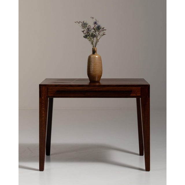 1960s 1960-1969 Denmark Rich Walnut Brown Walnut Side Table For Sale - Image 5 of 11
