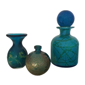 Vase and Carafe Set by Michael Harris for Mdina, 1970s, Set of 3