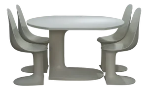 Table and 4 Chairs Mod. Foemina by Augusto Betti, Italy, 1967