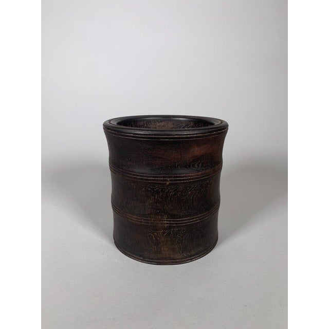Large "bitong" Brush Pot, Chinese Wood, 19th Century, Qing Dynasty For Sale