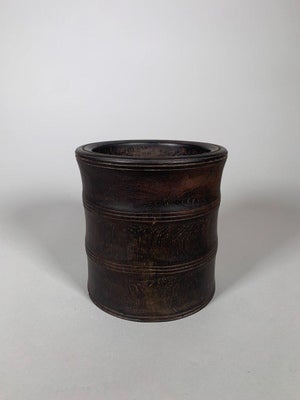 Large "bitong" Brush Pot, Chinese Wood, 19th Century, Qing Dynasty