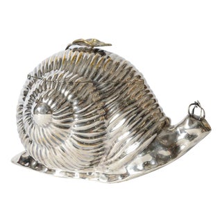 Italian Fabulous Snail Ice Bucket Made by Teghini in Florence C.1970 For Sale
