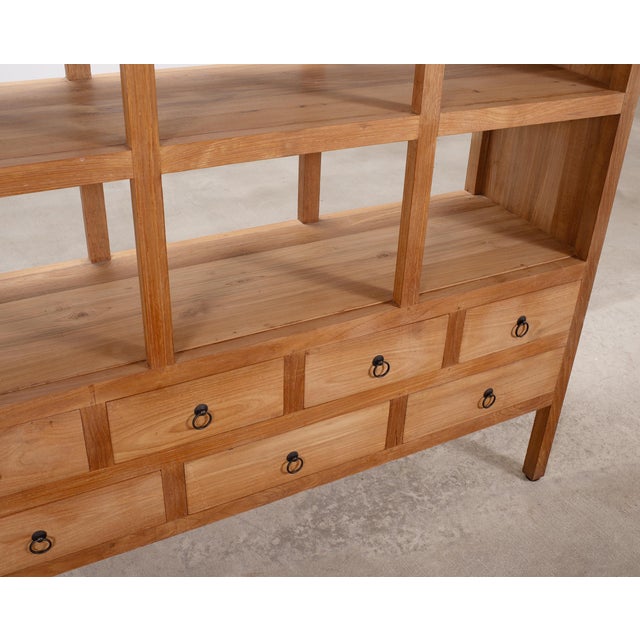 20th Century Teak Twelve-Compartment Étagère Display Cabinet For Sale - Image 11 of 18
