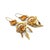 Art Nouveau Gold Dangle Earrings 15k Yellow Pearl Floral Style, 2 pieces For Sale - Image 4 of 7